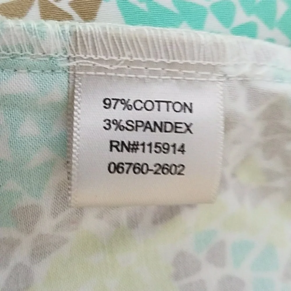 Christopher & Banks Green Blue Geometric Jacket XL Art To Wear Lagenlook Coastal